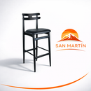 Banqueta Alta de Madera HW Hanna – Color Negra