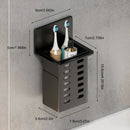Organizador de Pared para Baño – Portacepillos, Pasta Dental y Accesorios, Sin Perforaciones