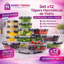 Set x12 Tápers Herméticos de Vidrio – Multiuso